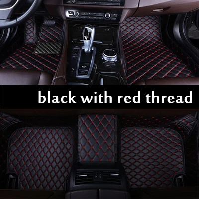 Пользовательские подходят автомобильные коврики вкладыши для Volkswagen VW Sharan 2012 2013 автомобильные вкладыши, коврик - Название цвета: black and red