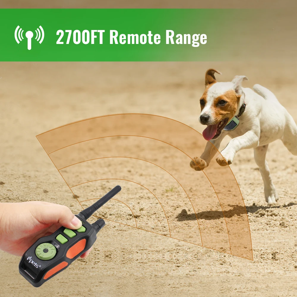 Ipets 618-2 800M Dog Training shock collar Remote Waterproof and Rechargeable Collar | Дом и сад