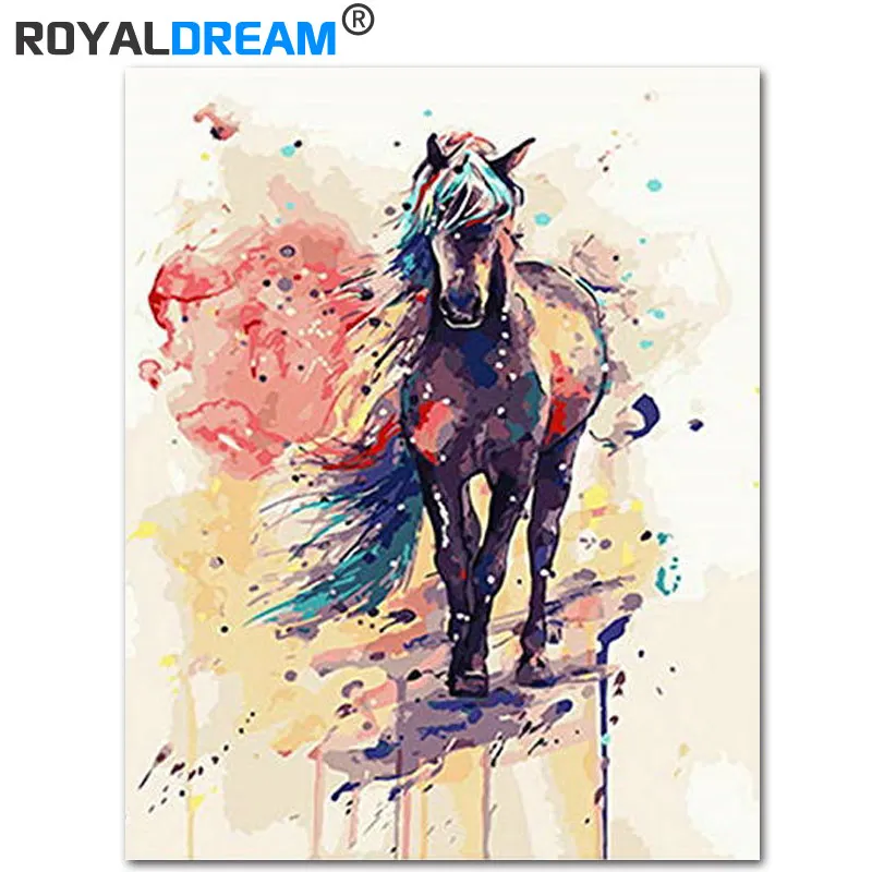 

ROYALDREAM краска по номерам ручная краска масляная краска на холсте для гостиной настенное искусство домашний декор