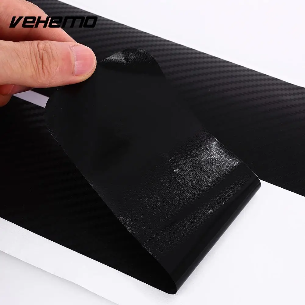 

Vehemo Carbon Black Pad Strip Car Door Sticker Universal Durable Cover