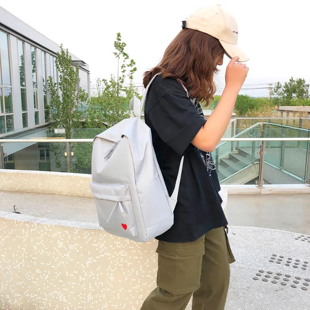 Водонепроницаемый женский рюкзак в японском стиле, однотонные рюкзаки Mochila Feminina Mujer, дорожная сумка для девочек-подростков, школьный ранец 7,2