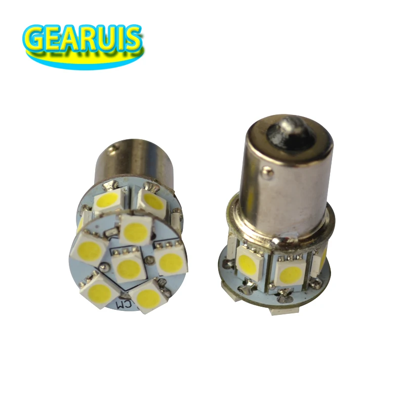10 шт. 1156 BA15S 13 smd 5050 LED 0.15A 1157 BAY15D 7440 7443 Задний сигнал стоп Обратный DRL Лампа Белый 12