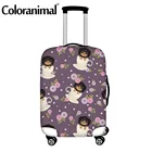 Чехол на колесиках Coloranimal, аксессуары для путешествий, защитный чехол на молнии для багажа, плотные чехлы с принтом коргитаксы, чашки чая