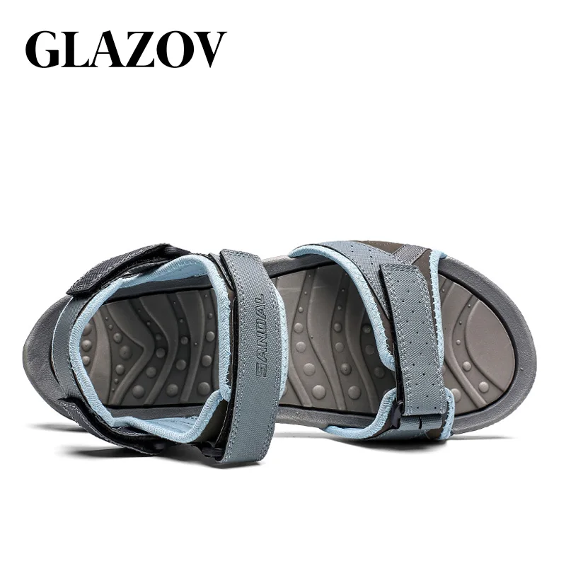 Мужские повседневные пляжные сандалии GLAZOV светло-коричневые дышащие для