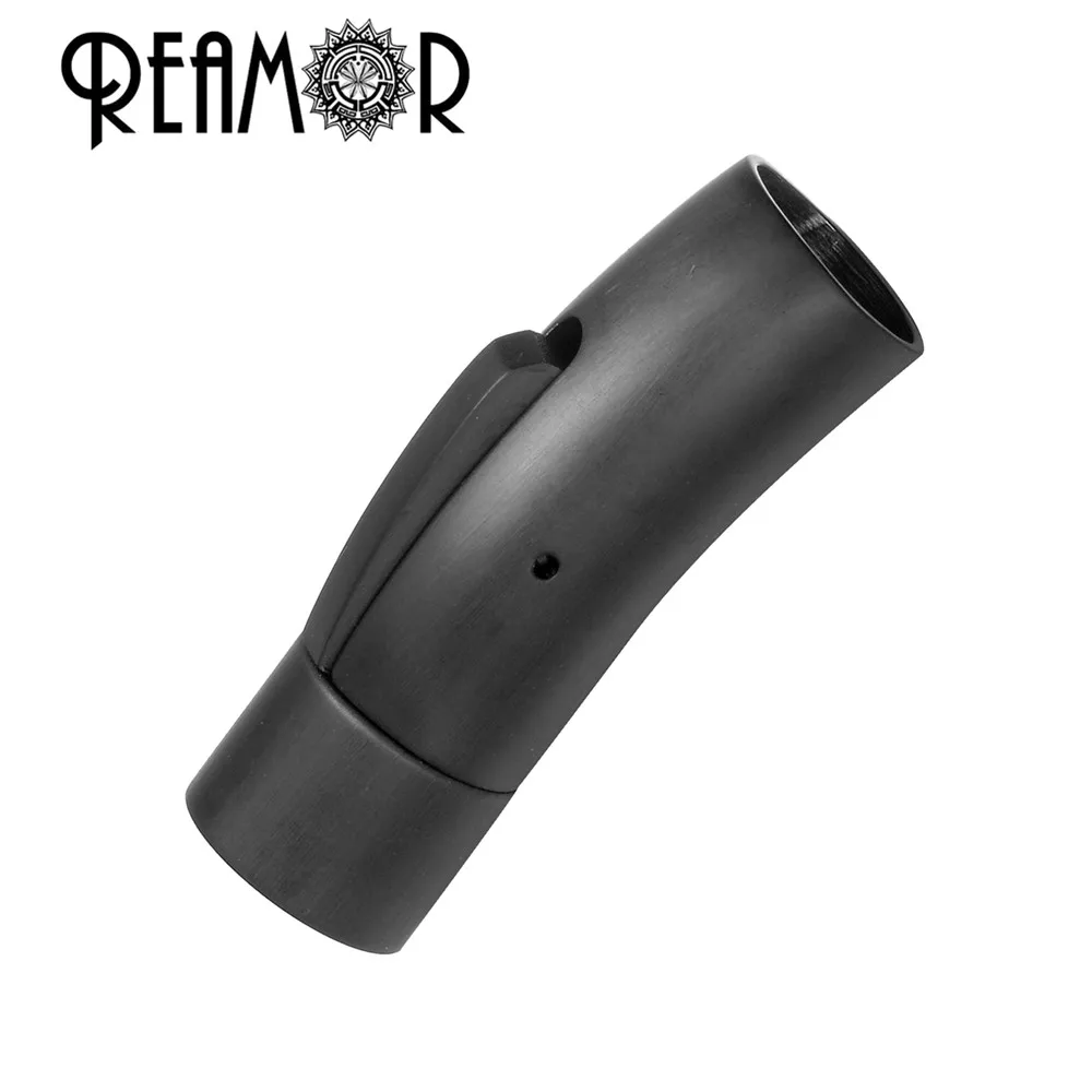 Gun Black REAMOR, 5 шт. в партии, размер отверстия: 4/5/6/8 мм 316L из нержавеющей стали застежки крючки Разъем с пряжкой; кожаные ботинки для женщин, браслет ювелирных изделий - Цвет: Gun Black