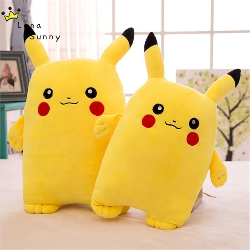50/60 см Kawaii Мягкие плюшевые Мультяшные рюкзаки в виде подушка в форме Пикачу игрушки, Пикачу, мягкие плюшевые игрушки для детей, Juguetes де peluche