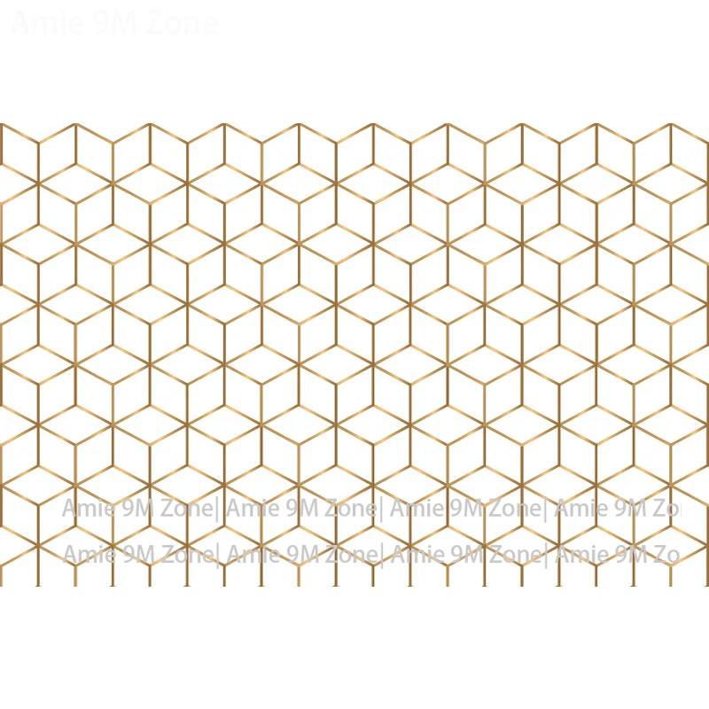 Настенные обои светло-кремового или бежевого цвета с квадратным узором для