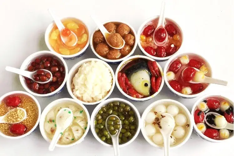 

Chinese style three-dimensional characteristics of creative imitation porcelain snack food specialties Fridge