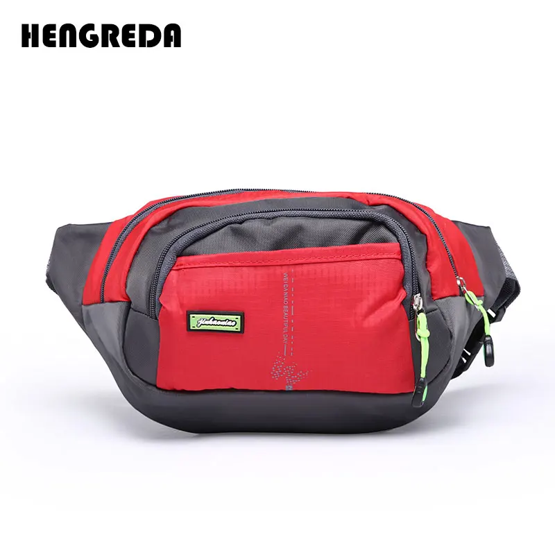 Red Женская поясная сумка, Мужская оксфордская Сумка-бум, Hengreda, легкая набедренная сумка, сумка-слинг с 3 карманами на молнии для путешествий - Цвет: Red