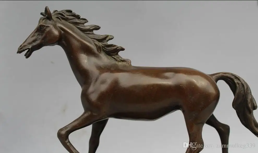 Китайская Художественная Скульптура бронзовая медная мраморная лошадь