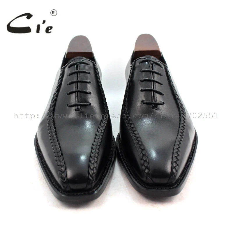 Мужские туфли ручной работы cie черные оксфорды на шнуровке размер 6 12 под платье