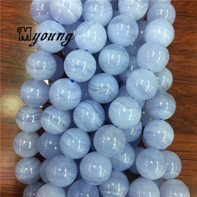 

Round Natural Blue Lace Agates Stone Bead,Genuine Purple Agates Loose Beads for Jewelry Making Bracele ,5 strands/lot MY2070
