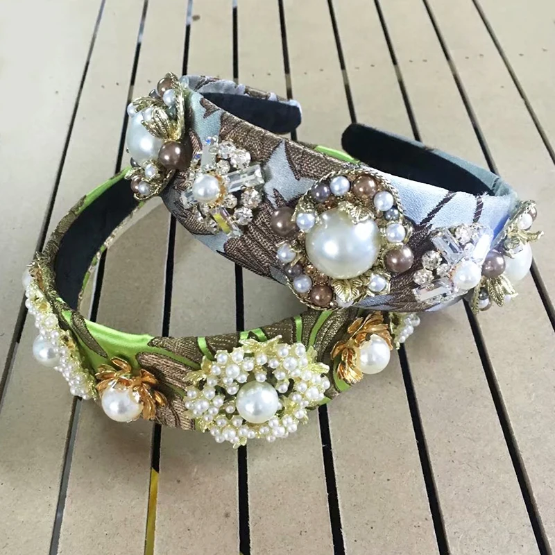 2019 Роскошные трендовые аксессуары для волос с большим жемчугом ювелирные