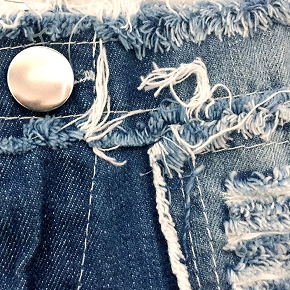 Женские сексуальные джинсовые хлопковые синие потертые Мини-джинсы с низкой