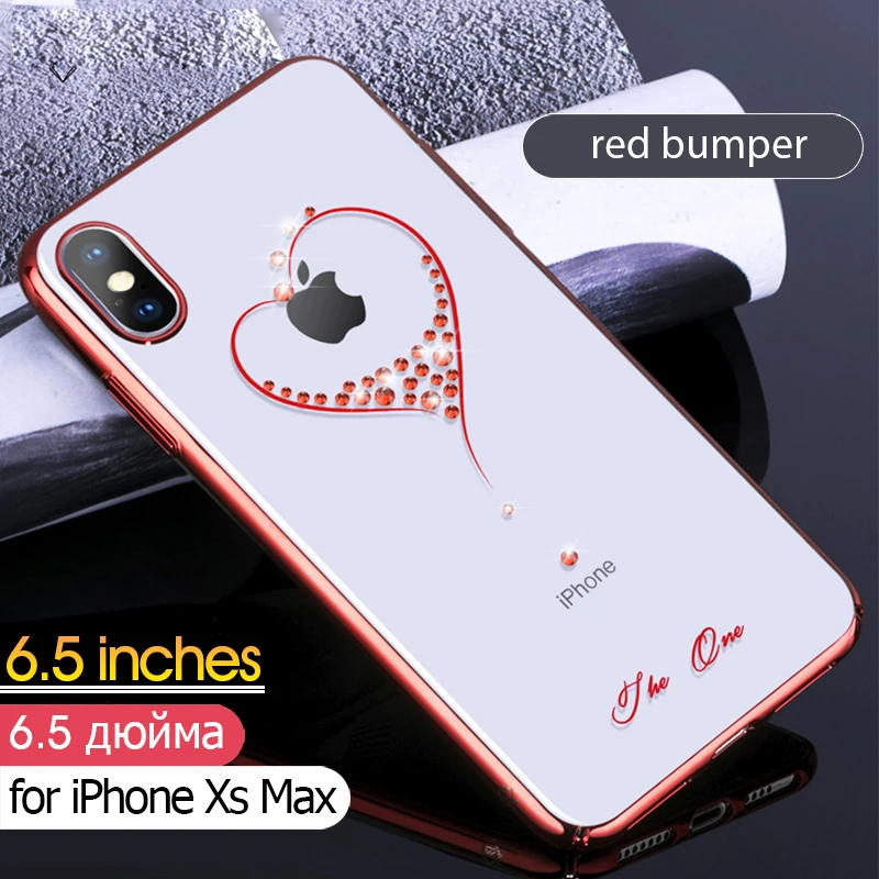 KINGXBAR Роскошный чехол для iphone Xs Max случае Блеск Кристалл PC гальваническим телефон