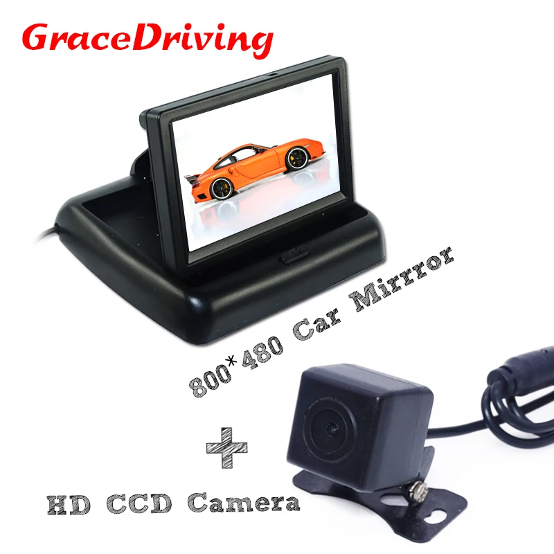 

Waterproof car Back Up Camera colorful Night Vision +HD Car RearView Camera kit 4.3" LCD Color Monitors factory promotion