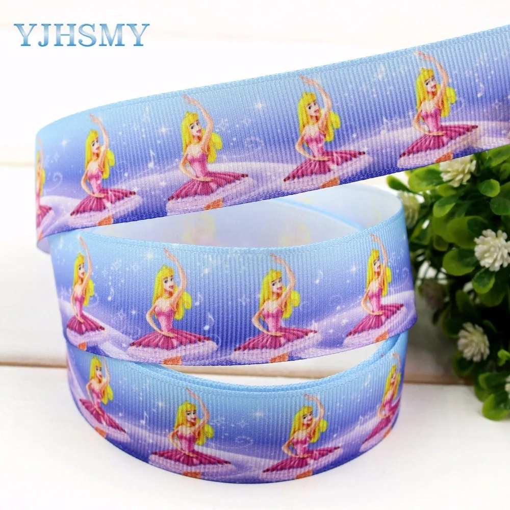YJHSMY 173205 25 мм 10 ярдов мультфильм ленты термопечать grosgrain Свадебные аксессуары DIY