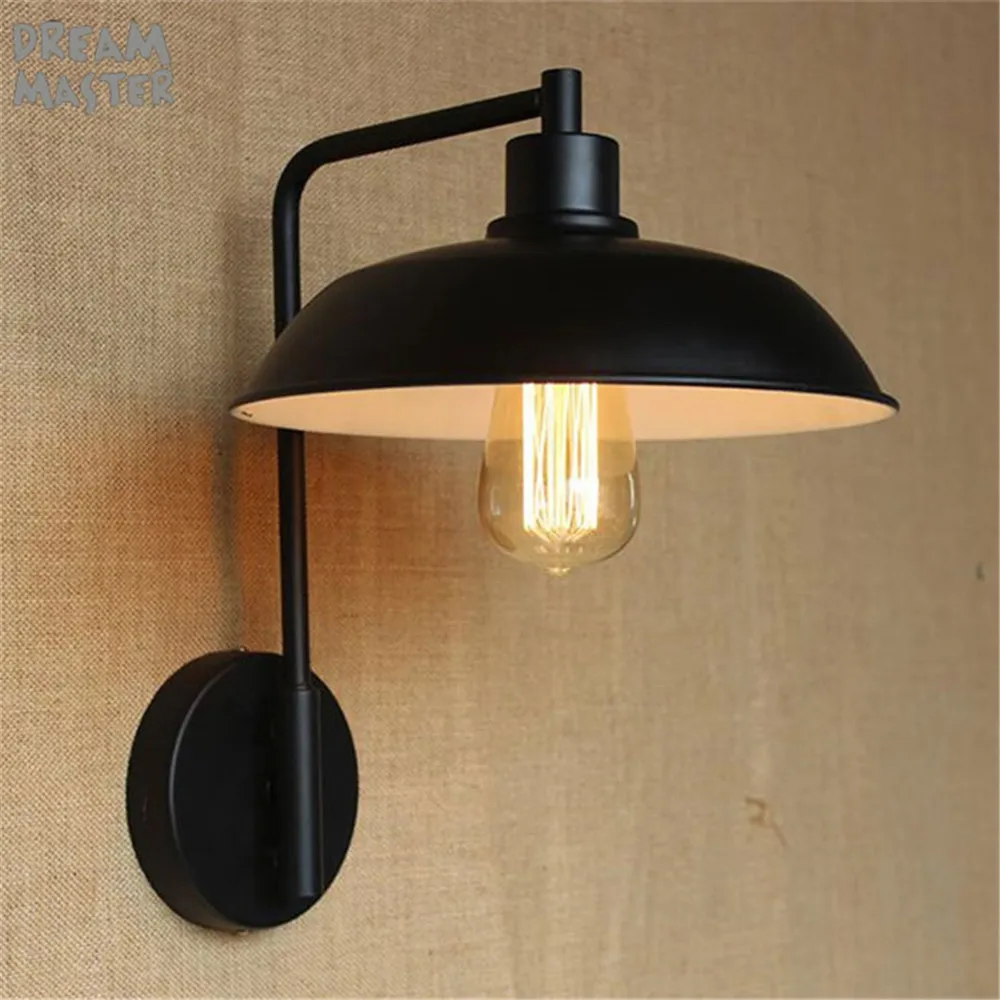 

vintage industrial lighting lamp restaurant bar balcony aisle warehouse decorative wrought iron wall lights sconces lampe murale