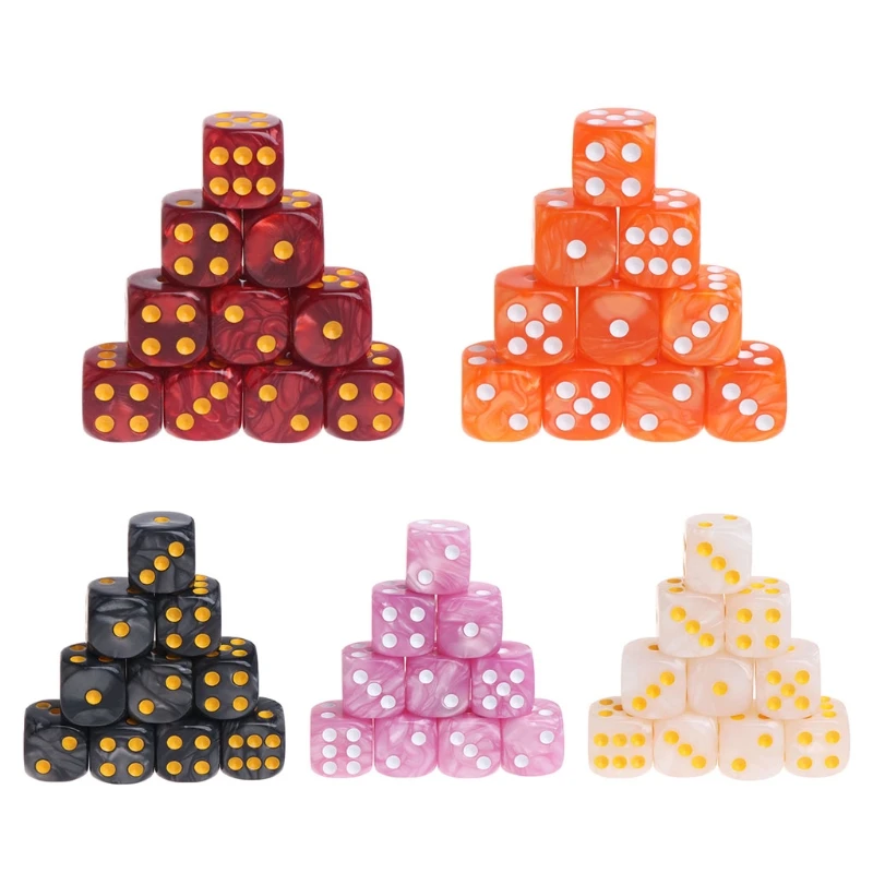 Акриловые многогранные d6 кости для TRPG настольной игры Подземелья и Драконы 10