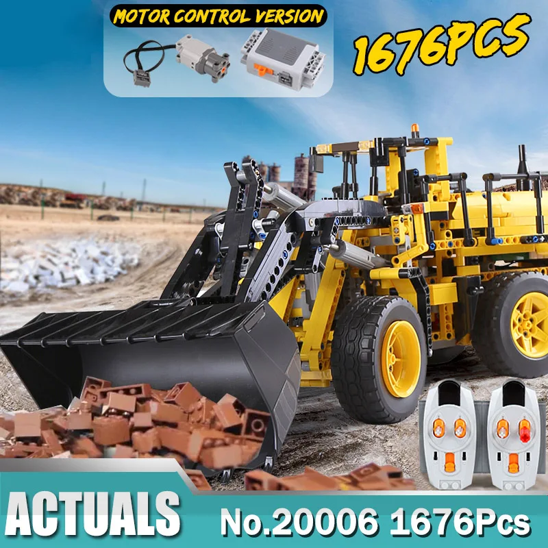 20006 Technic серия Volvo L350F модель колесного погрузчика Строительный набор блоков