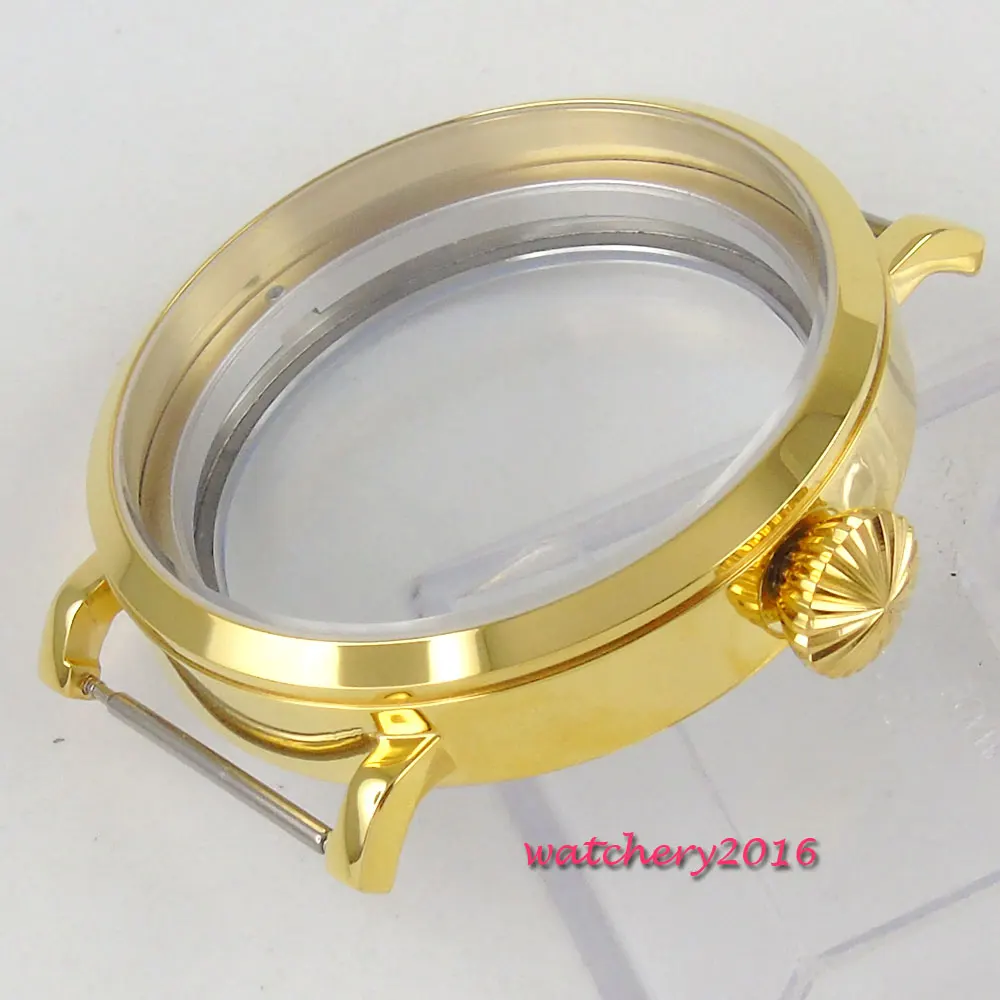 Parnis 46 мм полированный чехол из нержавеющей стали подходит для движения eta 6498 6497 ST 3600