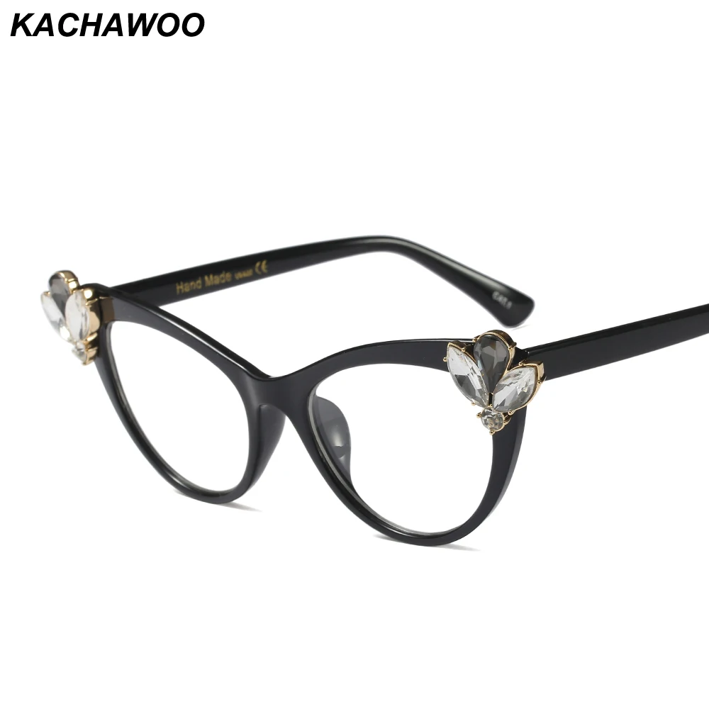 Kachawoo роскошные стразы женские очки кошачий глаз 2019 украшение сексуальная