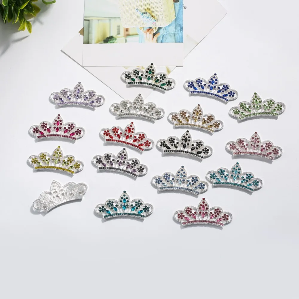 Пуговицы Бесплатная доставка 56*30 мм плоские стразы тиара Корона украшение для
