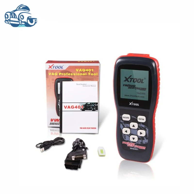 100% Первоначально XTOOL VAG401 OBD2 OBDII Сканер ABS SRS Двигатель Код Неисправности Читателя