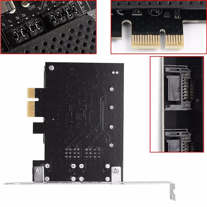 Seizing Ipq &amp I/O Pci-E к Esata3.0 Расширительная карта адаптер активированный Ssd