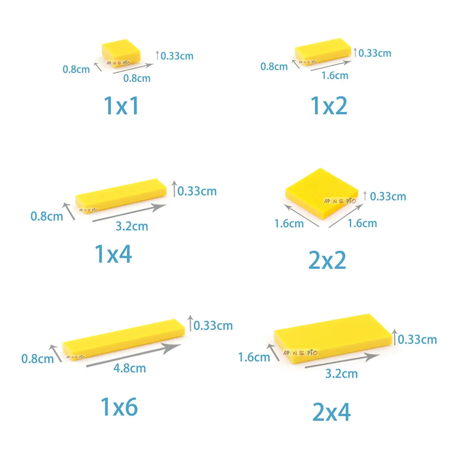 Конструктор сделай сам 400 шт. фигурки гладкие 1x1 24 цвета развивающие креативные