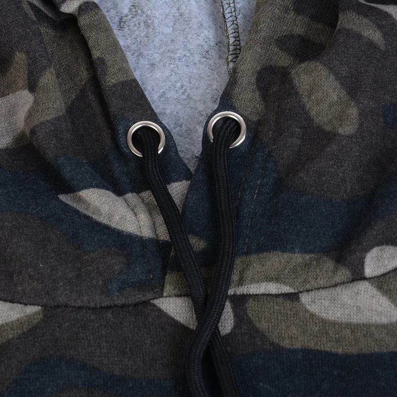 Мужские толстовки с камуфляжным принтом CYSINCOS пуловеры кулиской в стиле хип хоп