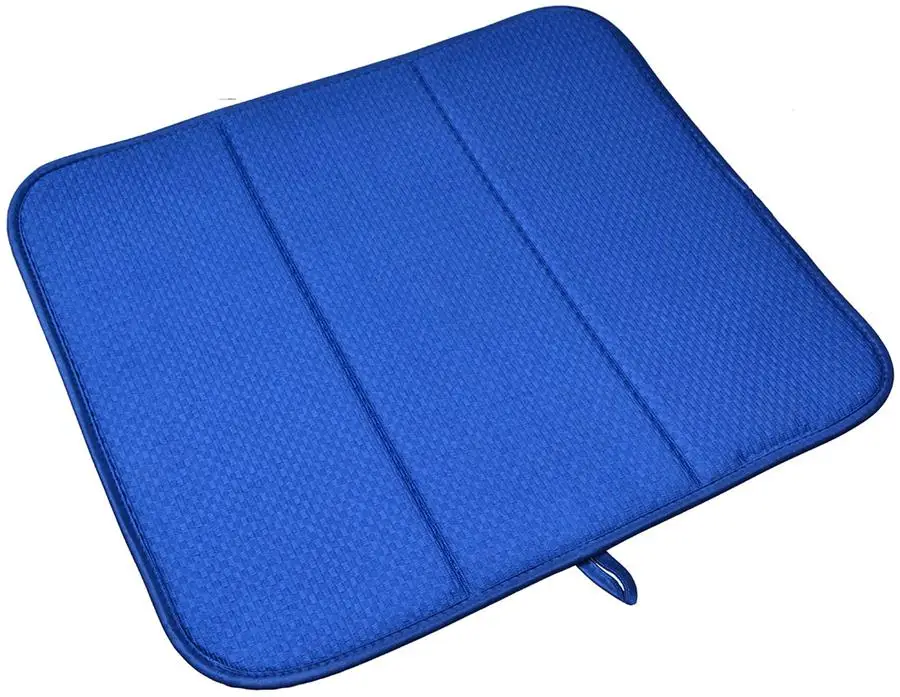 plaid dark blue Sinland коврик для сушки посуды из микрофибры, коврик для сушки посуды для кухни, Экстра большой счетчик, впитывающий 16 дюймов x 18 дюймов, цельный плед - Цвет: plaid dark blue