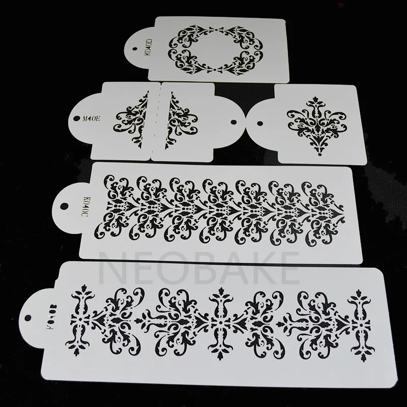 4 шт. набор кружевных трафаретов для торта инструменты выпечки украшения тортов