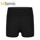 Тренировочные костюмы для девочек, Балетные Шорты для гимнастики с высокой талией для мальчиков, танцевальная спортивная одежда, шорты для йоги, спортивных тренировок