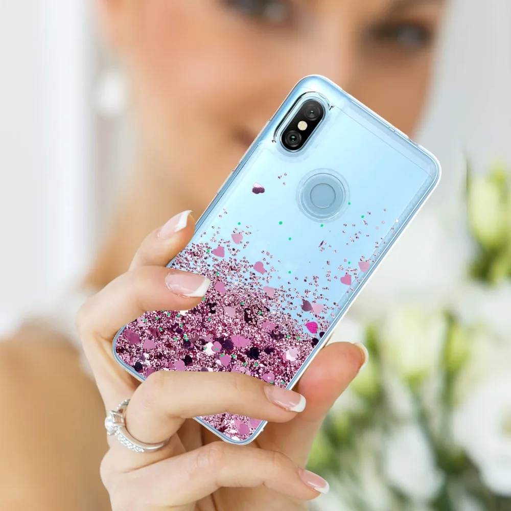 Для Redmi Note 6 Pro Чехол светлый блестящий чехол для Xiaomi Coque динамический песок ТПУ