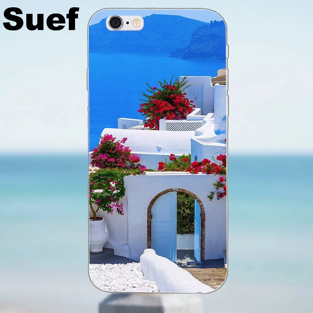 Suef для iPhone 4 4S 5 5S 5C SE 6 6S 7 8 Plus X Galaxy J1 J3 J5 J7 A3 A5 2016 2017 TPU Защитный чехол греческого