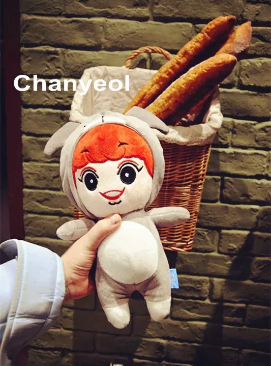 Chanyeol 23 см Kpop актеры EXO плюшевые куклы мягкие игрушки милые Chanyeol/SE HUN/KAI/D.O. /SUHO/BAEK HYUN Популярная Корейская певица для фанатов EXO-K - Цвет: Chanyeol