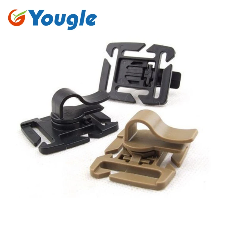 

YOUGLE 2pcs Rotatable Molle Hydration Bladder Drinking Tube Trap Hose Webbing Clip