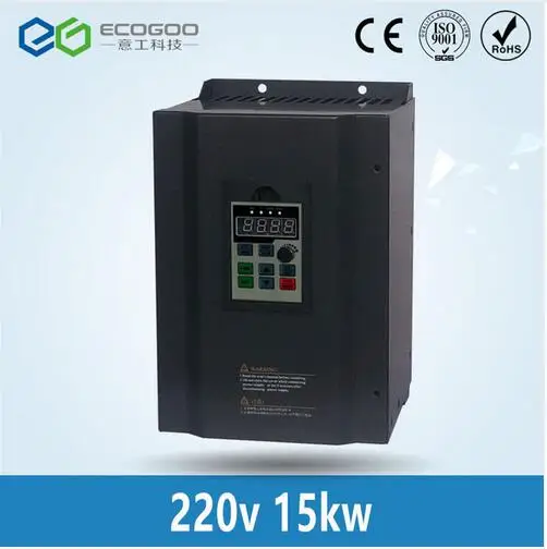 Преобразователь частоты для двигателя 15KW 20HP 400HZ VFD однофазный преобразователь 220