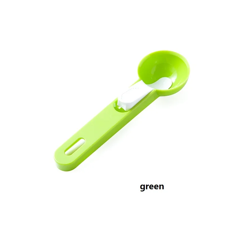 green Пластиковые ложки для мороженого и стеки фрукты большая ложка инструмент для нарезки Кухонные гаджеты аксессуары AT80 - Цвет: green