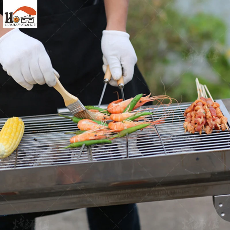 2 шт./лот термостойкие деревянные профессиональные принадлежности для барбекю на