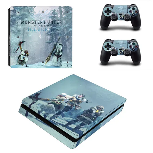 Monster Hunter World Iceborne PS4 тонкий стикер кожи для playstation 4 консоль и контроллеры PS4 тонкий стикер кожи наклейка - Цвет: YSP4S-3611