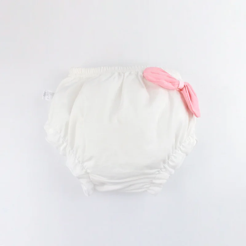 White Детские шорты из хлопка для девочек для малышей для младенцев модное нижнее белье с бантом, трусики для детей, милые высококачественные трусы, подарки, CN - Цвет: White