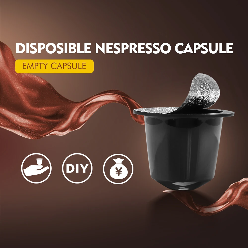 Одноразовый 100 наборов кофейная капсула Nespresso с пластиковой ложкой фильтр и щетка