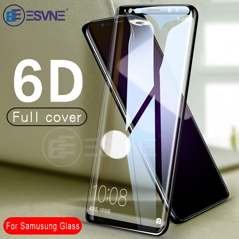 ESVNE 6D изогнутые края 9H защитный Стекло на Samsung Galaxy S8 стекло S9 Plus Screen Protector для