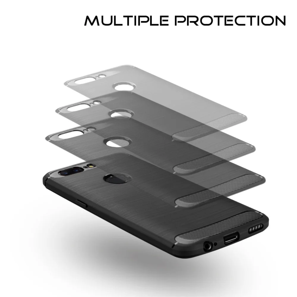SLEO Case For HTC U11 Eyes Carbon Fiber Brushed Ultra Slim Soft Silicone TPU Plus Cover Life |