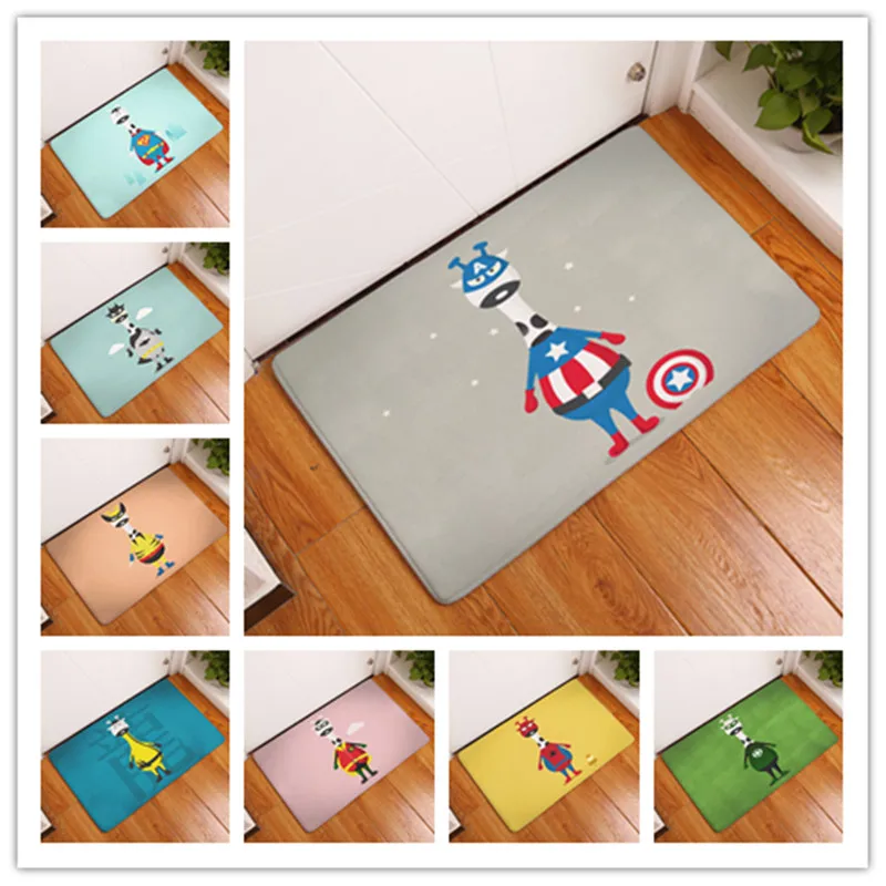 Новинка 2017 Придверные коврики супер герой Мультяшные животные с принтом