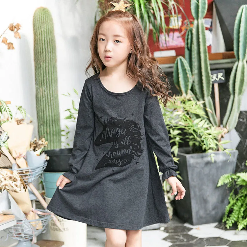 ZJHT 2019 Toddler Spring Long Sleeve Cotton Dress For Kid Girls Clothes Baby Princess Pullover Dresses Children's Clothing MY116 | Детская