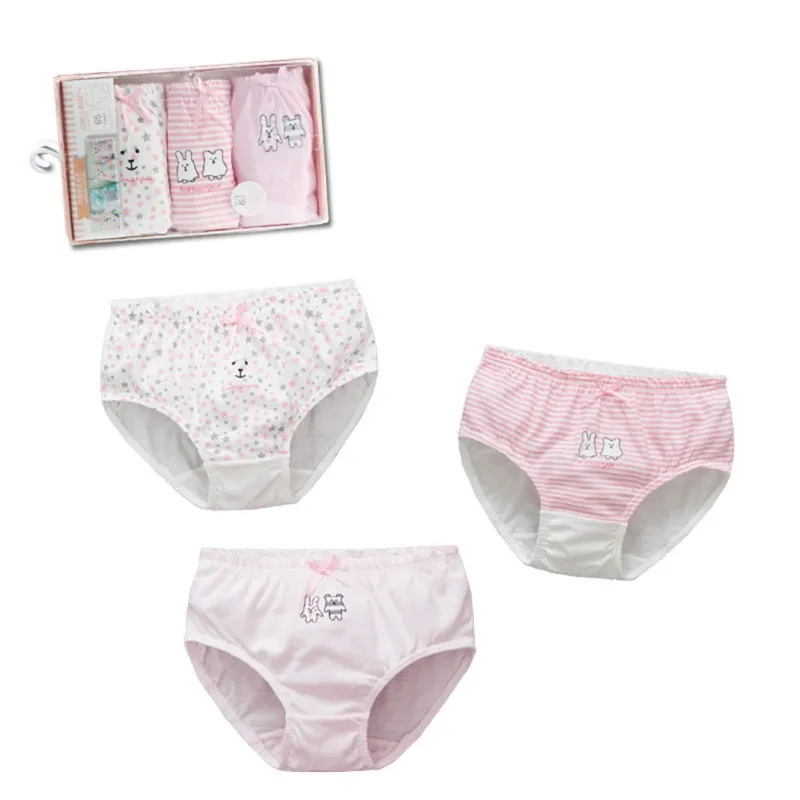 3 Pieces Baby Panties Soft Cotton Children underpants Cartoon Print Toddler Underwears |