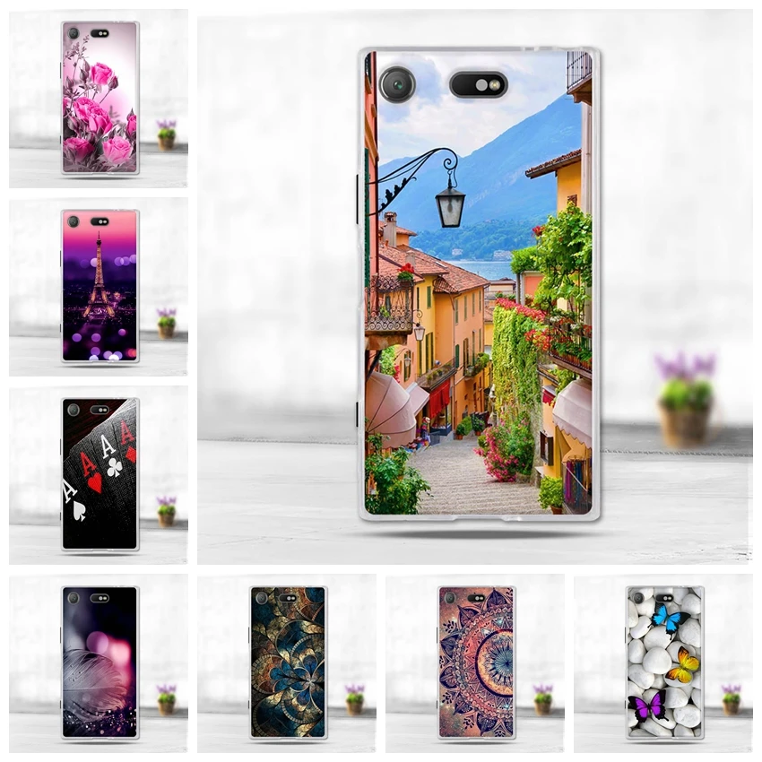 3D чехол с милым животным для Sony Xperia XZ1 компактный рисунком задняя крышка Мягкий
